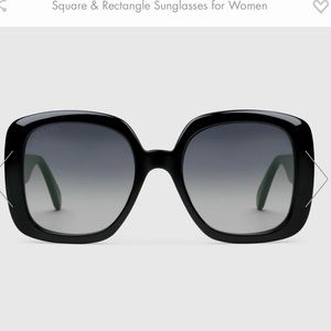 Gucci black square sunglasses